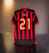 Maglia maglia home Andrea Pirlo firmata autografata AC Milan 2006/07 (Beckett)