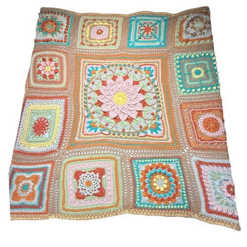 Coperta afgana quadrata nonna
