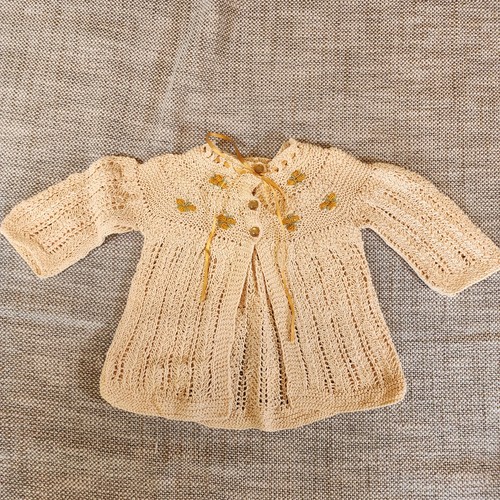 Cardigan neonato ecrù