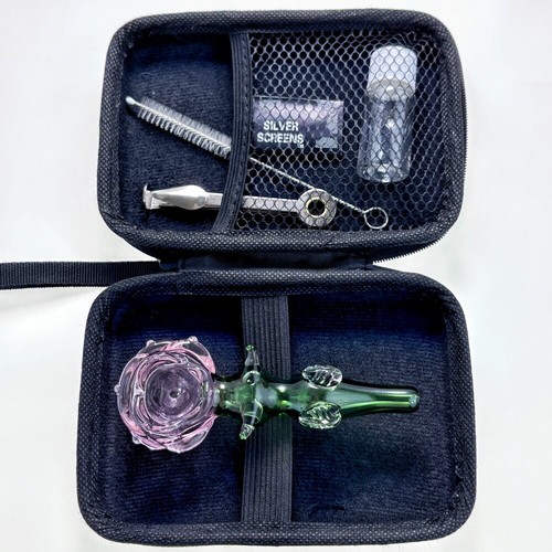Elegant roses glass hand - glass,