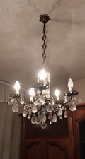 Lampadario vintage cristalli - lampadario,