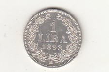 SAN MARINO LIRE 1 ARGENTO 1898