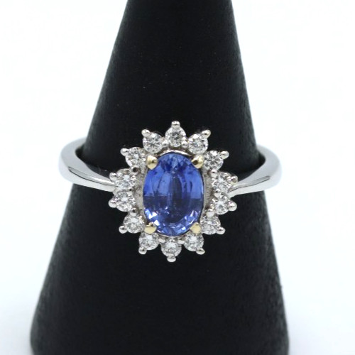 Anello margherita zaffiro