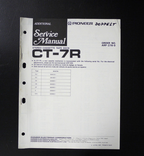 Originale pioneer 7r - originale,