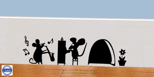 Adesivo arte parete foro - , topo