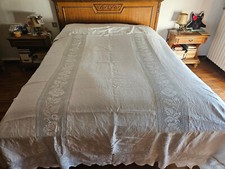 Copriletto in tessuto Canapa e Lino anni 50