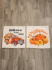 2 federe cuscino tela autunno