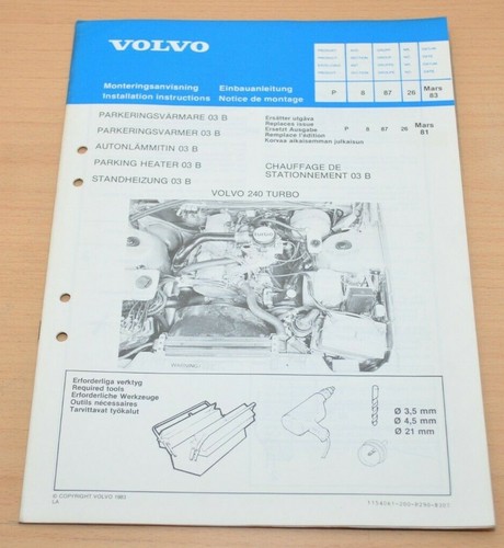 Volvo 240 turbo standheizung - volvo,