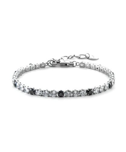 Bracciale steel tennis zirconi - bracciale,