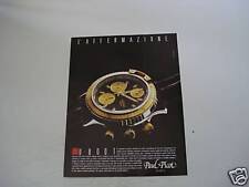 advertising Pubblicità 1989 OROLOGIO PAUL PICOT U-BOOT
