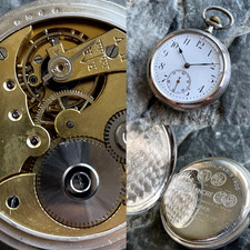 ✩ Antico orologio da tasca ZENITH [argento 0,800] vecchio 15 gioielli