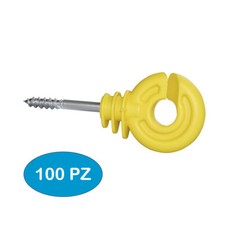 ISOLATORE GANCIO PER LEGNO RECINTO ELETTRICO 100 ISOLATORI RECINZIONE FILO CORDA