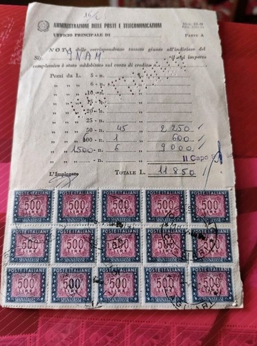 Segnatasse 1955 lire - segnatasse,