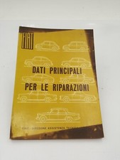 Manuale officina Fiat 500 600D 850 1100 1800 ecc dati norme per riparazioni 1965