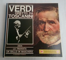 VERDI DIRETTO DA TOSCANINI 8 LP 33 GIRI AIDA LA TRAVIATA