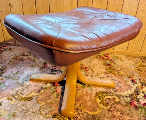 Stouby pouf pelle vintage - in,