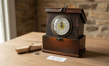 Orologio tavolo legno - tavolo, in