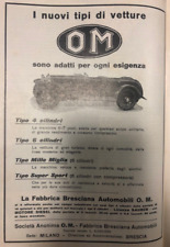 Pubblicità d'epoca 1930 reclame stampa pubblicitaria a pagina intera OM Auto