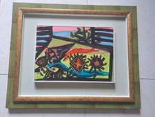 ERCOLE PIGNATELLI - TECNICA MISTA  SU TELA  SU CARTONE  36 X 25 AUTENTICATA