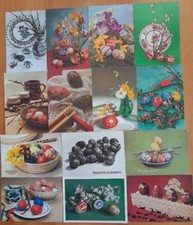 BUONA PASQUA - 14 VECCHIE CARTOLINE DI UOVA PITTURATE - GRANDE FORMATO