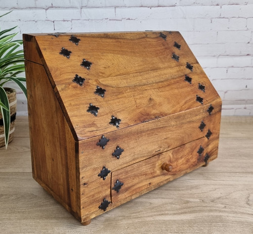 Cassettiera vintage legno - cassettiera,