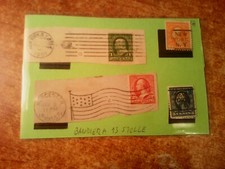 BLOCCO DI 4  VECCHI FRANCOBOLLI AMERICANI (BANDIERA A 13 STELLE !! ) + OMAGGIO !