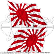 Adesivo GIAPPONE Giapponese Sol Levante Bandiera Onda Adesivi in Vinile 120mm x2