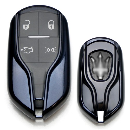 Chrome black tpu key fob - black,