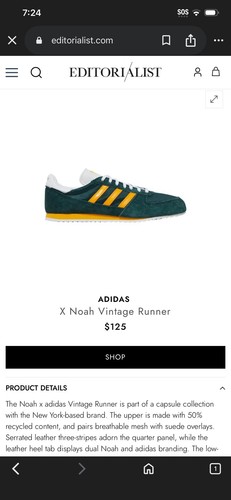 Taglia adidas x noah - taglia,