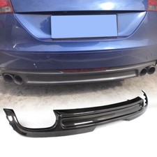 Per Audi TT MK2 8J Coupè 2006-10 Fibra di Carbonio Paraurti Posteriore Labbro Diffusore Quad Tip