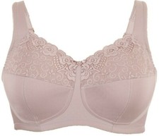 Guarda e senti benissimo! Reggiseno di supporto COMFORT LIFT 46G senza fili COMFY-STRAPS tortora NUOVO