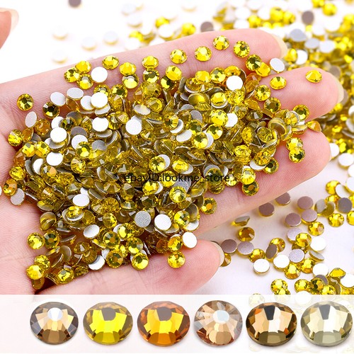 Cristallo giallo strass fondo