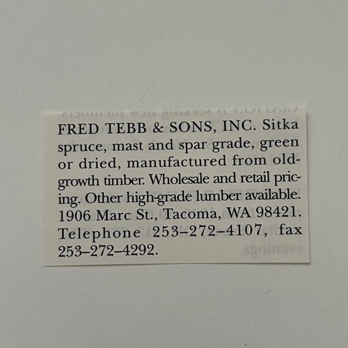 Fred tebb sons - fred, &