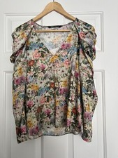 Blusa zara floreale giardino - blusa,
