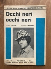 SPARTITO MUSICALE MAL DEI PRIMITIVES OCCHI NERI OCCHI NERI CON TESTO 1969