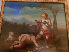 ANTICO DIPINTO SU TAVOLA CON