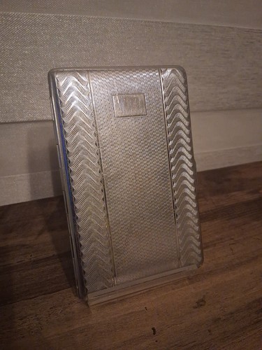 Vintage metal cigarette case - cigarette,