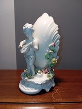 Antica Lampada Con Putto Tipo Capodimonte Dipinta A Mano Porcellana