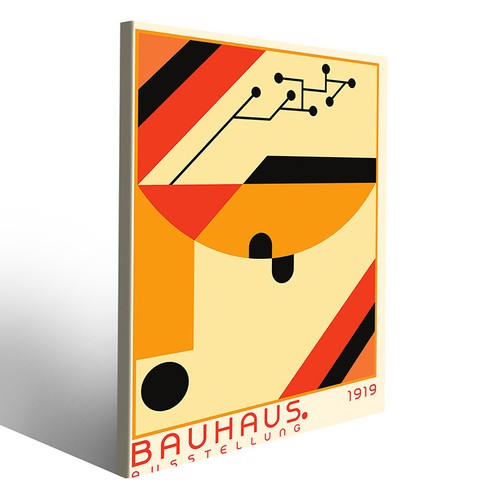 Arte murale bauhaus per spazi - murale,