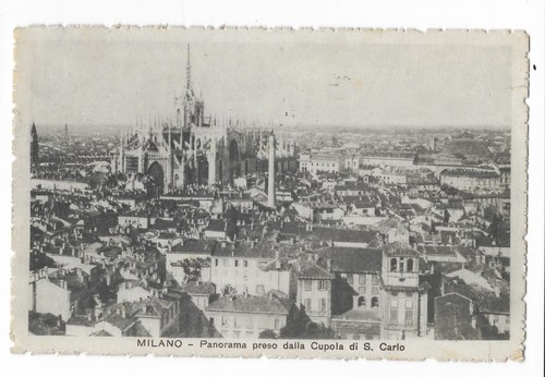 Cartolina milano panorama - milano,