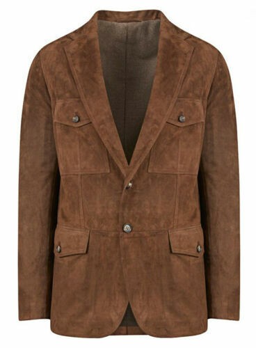 Blazer vera pelle scamosciata