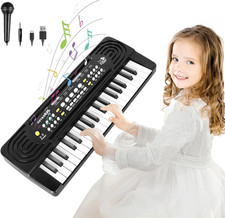 Pianola Bambini Tastiera Musicale, 37 Tasti Elettronica Pianoforte Portatile Con