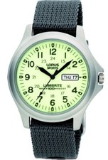 Lorus Luminoso e Brillante Orologio Militare RJ655AX9 Nuovo