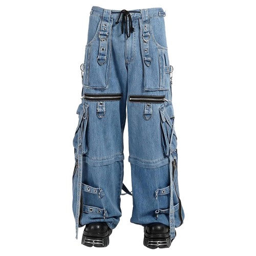 Pantaloni blu gotici pantaloni