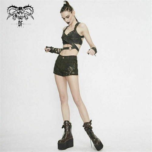 Pantaloncini denim steampunk