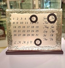 Calendario scrivania tavolo Vintage Scultura  Argento 800  Sculpture