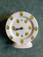 Tweety Titti sveglia in porcellana bianca decorata con adesivi P B