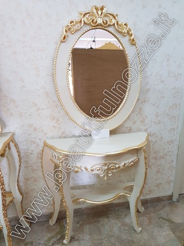 Consolle con specchio ovale - consolle,