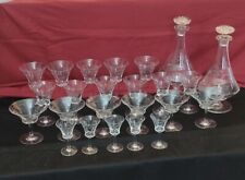 ANTICO LIBERTY SERVIZIO BICCHIERI CALICI CRISTALLO INCISO Serigrafato