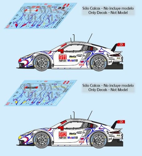 Decals porsche 991 rsr petit - 991,